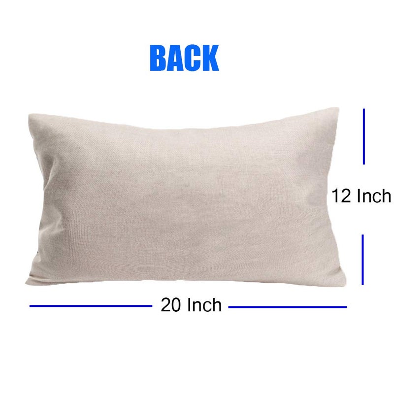 Fukeen Home Sweet Home Quotes Throw Pillow Covers Cotton Linen Waist Lumbar Personalized Throw Pillow Cases Blessing Family Housewarming Gifts Office Bay Window Decorative Rectangular 12x20 Inch - Image 2